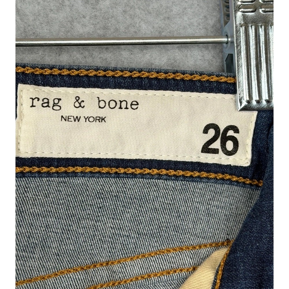 Rag and Bone Stevie Womens Skinny Jeans Size 26 Blue Mid Rise Made in USA - Picture 3 of 16